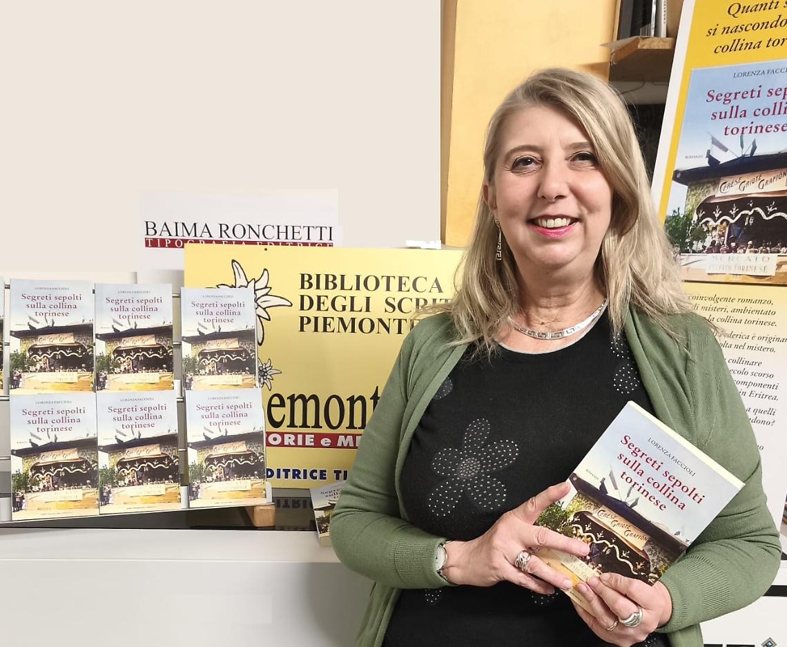 Segreti e ombre sulla collina torinese: Lorenza Faccioli torna in libreria con un nuovo giallo