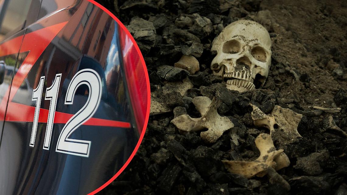 Scheletro in cantina 