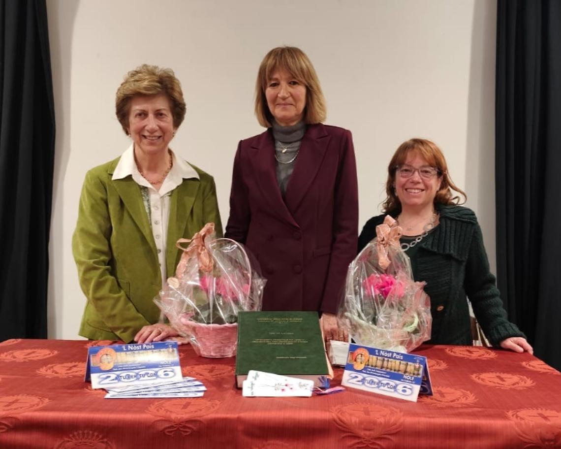 La presidentessa Oddenino con Carla Baima e Alessandra Degl'Innocenti