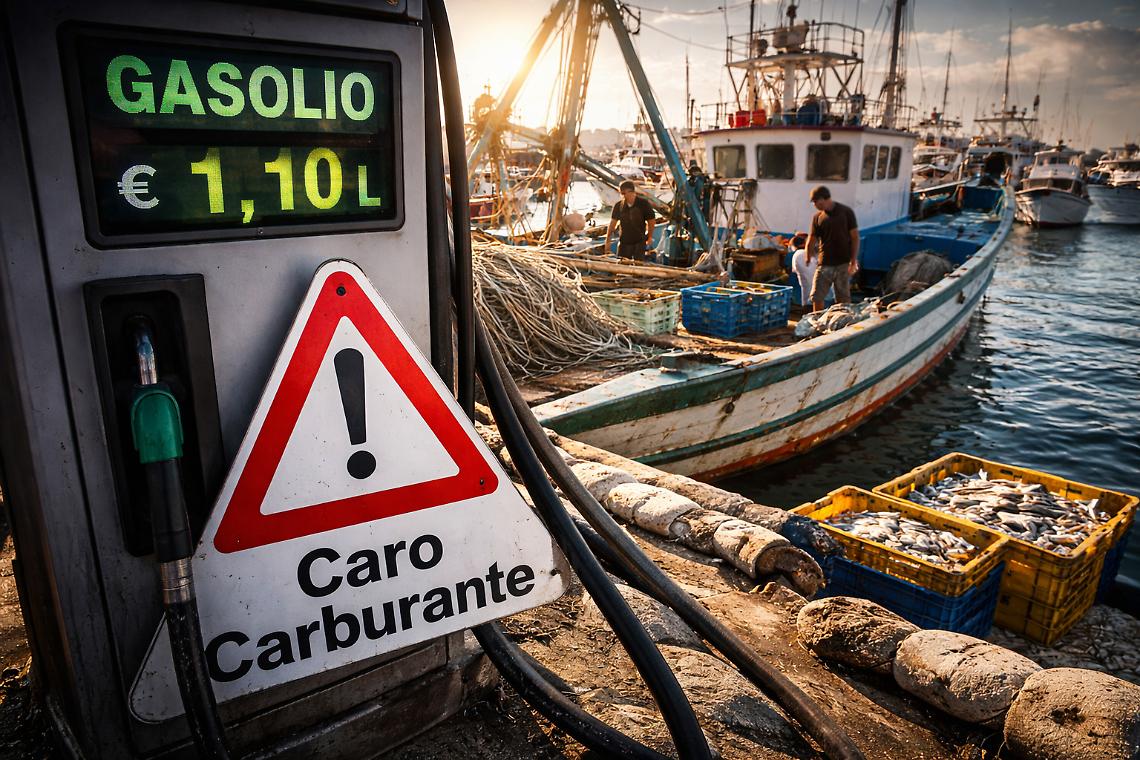 Nei porti gasolio +3% in 48 ore, Sos per la piccola pesca