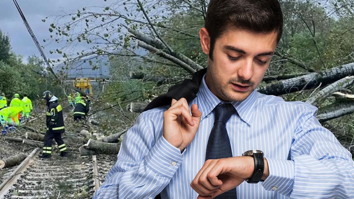 Maltempo blocca la ferrovia 