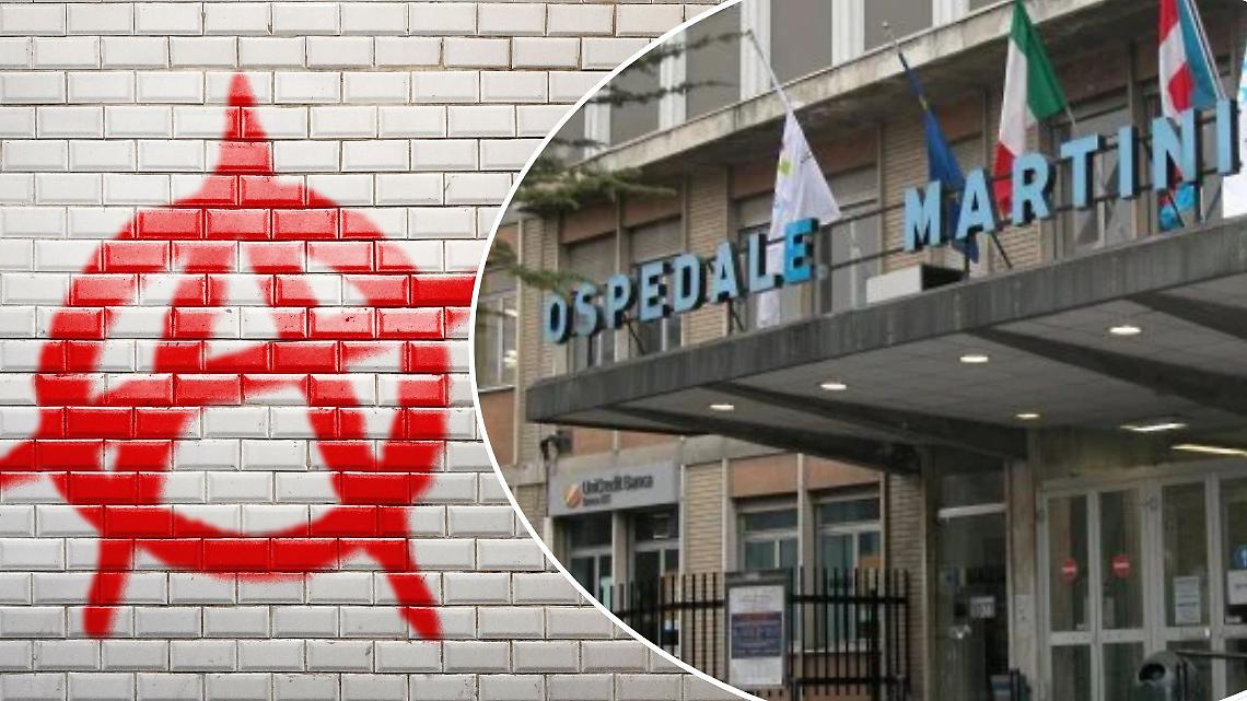 Blitz anarchico all&rsquo;ospedale Martini: volantini contro il Cpr nella mensa