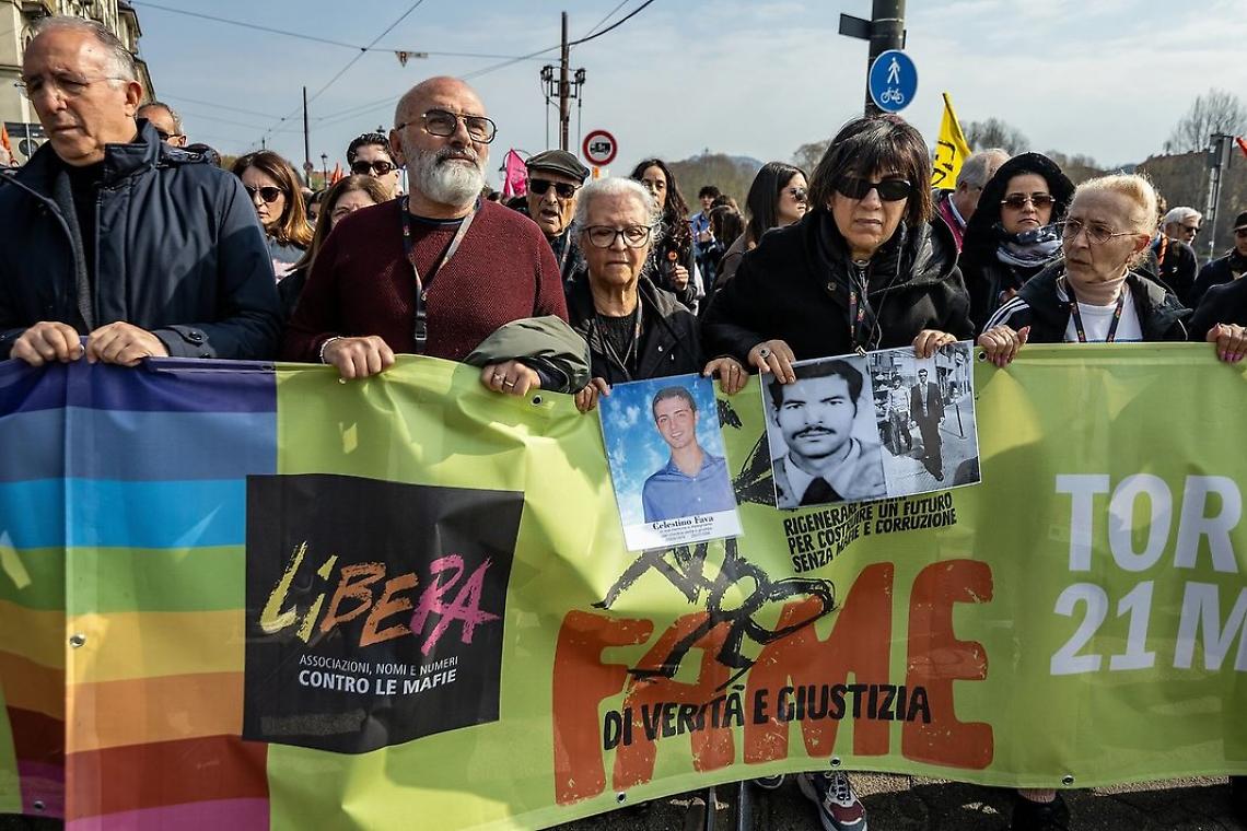 Il corteo di Libera a Torino