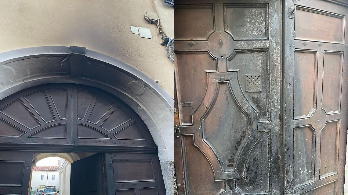 Bra, incendio al comando della polizia