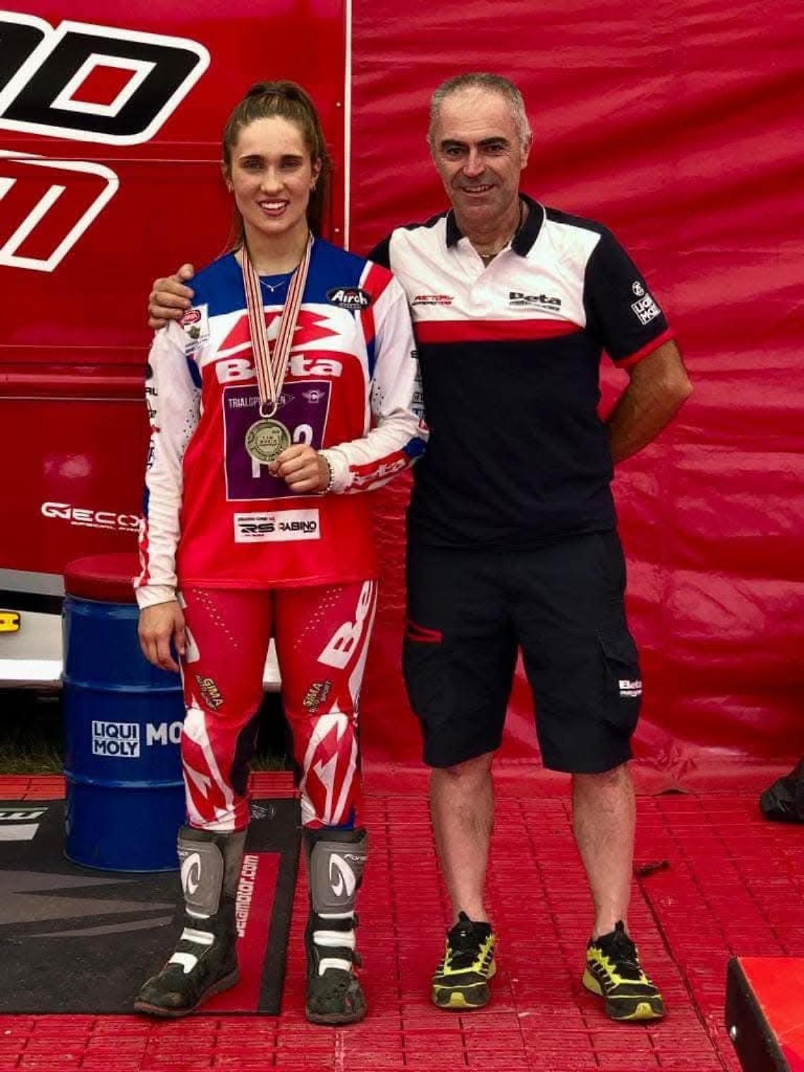 Fabrizio Moretto con la campionessa Sofia Rabino