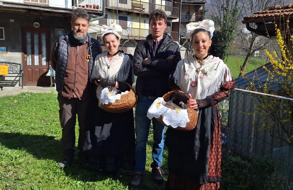I priori Luca Teghillo e Valentina Bergagna, Federico Durando e Francesca Versin