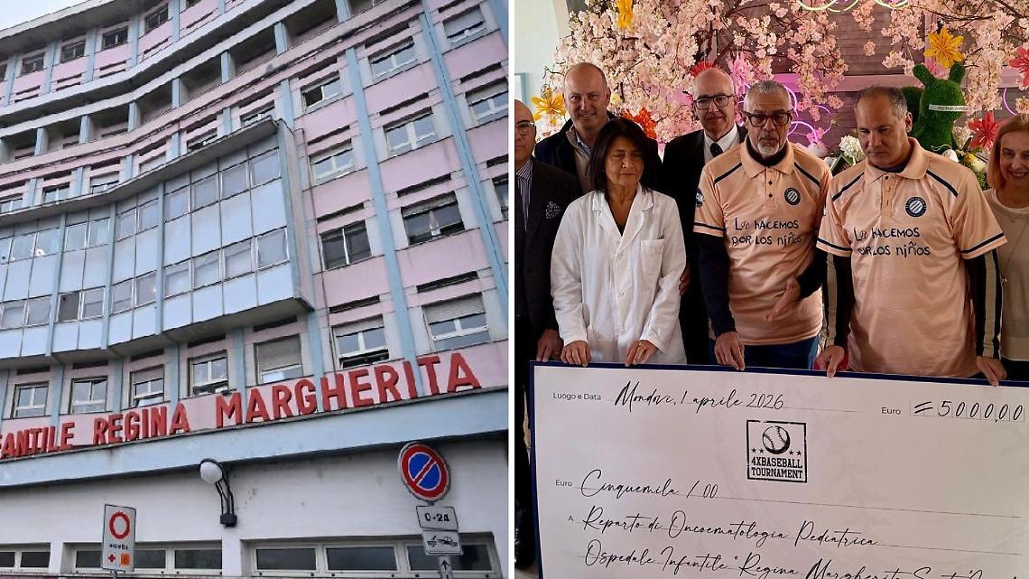 Sport e solidariet&agrave;: 4xBaseball dona 5.000 euro al Regina Margherita
