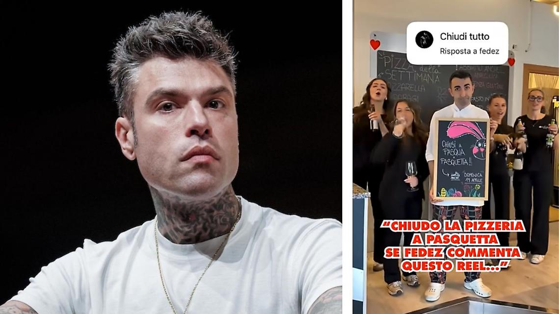 "Se Fedez commenta chiudiamo a Pasquetta": il rapper risponde &ldquo;Chiudi tutto&rdquo; e lo staff della pizzeria vince la scommessa col titolare