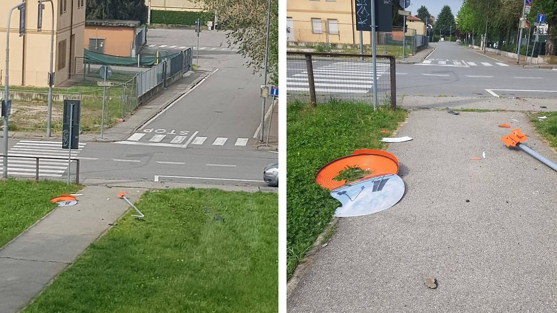 Auto centra lo specchio e lo distrugge: incidente all&rsquo;incrocio di corso Galileo Ferraris. Scoppia la polemica