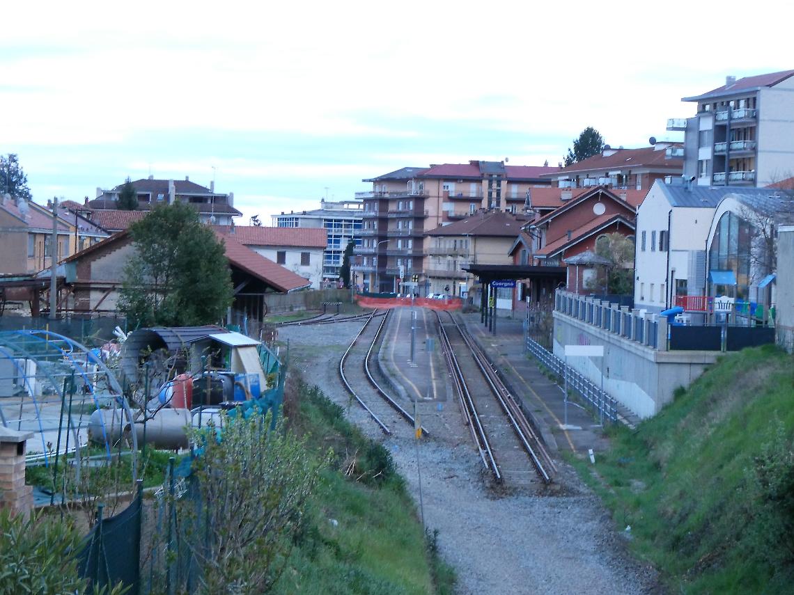 Cuorgn&egrave; I binari nella stazione ferroviaria