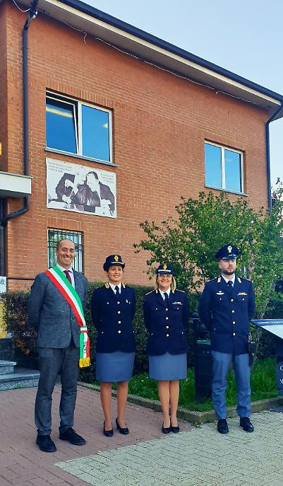 Sindaco di Mappano con Polizia di Stato