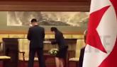 Trilaterale di Pechino: lo staff cancella tutte le tracce di Kim Jong-un (VIDEO)