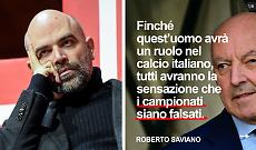 Caso Bastoni, Saviano attacca Marotta: "Con lui campionati falsati, Chiellini si arrabbia perch&eacute;..."