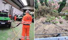 Frane a San Raffaele Cimena e Rivalba. La pioggia non perdona nella collina torinese