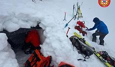 Scialpinista ferito a 2800 metri