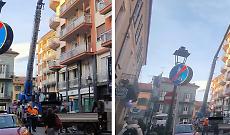 Le fotografie del cantiere allegate all'interrogazione