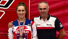 Fabrizio Moretto con la campionessa Sofia Rabino