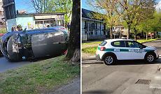 Auto si ribalta in corso Piemonte a Settimo Torinese: due feriti, tre mezzi coinvolti