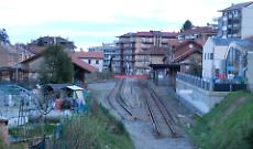 Cuorgn&egrave; I binari nella stazione ferroviaria