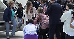 ROMA. Il Ministro Boschi atterra con i bimbi del Congo