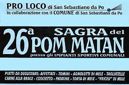 SAN SEBASTIANO DA PO. 26ª Sagra del Pom Matan