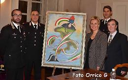 STRAMBINO. Levrio dona un quadro ai Carabinieri per il Bicentenario dell'Arma