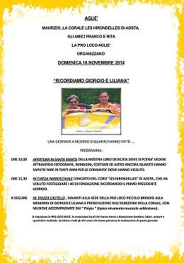 AGLIE'. Una giornata in ricordo di Giorgio Cremaschi e di sua moglie Liliana
