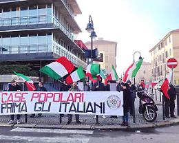 TORINO. Protesta CasaPound, casa prima agli italiani