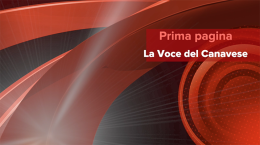 PRIMA PAGINA. La Voce del Canavese del 23 febbraio 2015