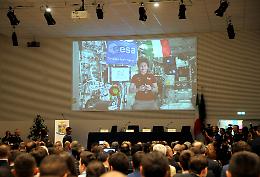 MILANO. Expo il saluto "spaziale" di Samantha Cristoforetti