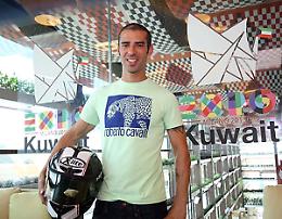 MILANO. Il campione di motociclismo Marco Melandri in visita all'Expo