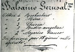 "IL BALSAMO DI GERUSALEMME"