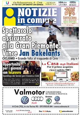 NOTIZIE IN COMUNE. Prima pagina Ciriè