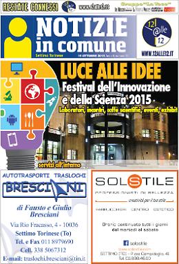 PRIMA PAGINA. Notizie in Comune Settimo