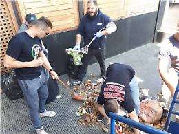 IVREA. Casapound ripulisce La Serra