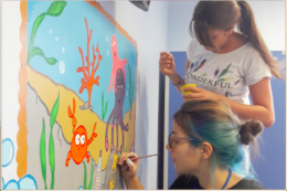 VENARIA. Le ragazze di Savonera colorano l'ospedale