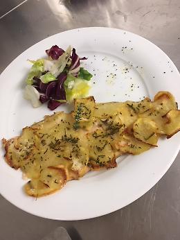 Filetto di trota salmonata in crosta di patate