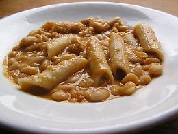 Pasta e fagioli con Rosso di Montalcino