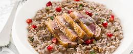 Risotto con petto d'anatra e vino Syrah