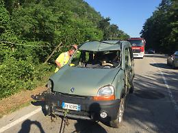 VERRUA SAVOIA. Incidente sulla Provinciale. Feriti due coniugi anziani