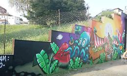 RIVAROLO. Concluso murales in piazza Massoglia