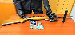 BROSSO. Arma illegale in camera da letto: arrestato
