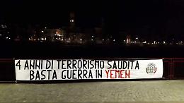 TORINO. Striscioni di CasaPound per lo Yemen a Torino, Ivrea, Venaria, Settimo Torinese e Piossasco.