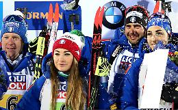 BIATHLON. La staffetta mista della Nazionale Italiana trionfa nella prima tappa di Coppa del Mondo