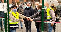 SETTIMO. Via Gioberti. Inaugurata l’area verde: una piccola  festa con i volontari
