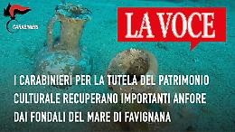 Localit&agrave; Bue Marino: i Carabinieri per la Tutela del Patrimonio Culturale recuperano importanti anfore dai fondali del mare di Favignana (VIDEO)