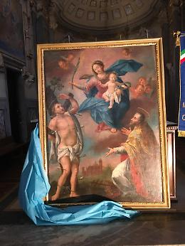BUSANO.  Restaurata la pala d’altare alla Chiesa di San Tommaso Apostolo
