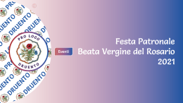 DRUENTO. Tornano gli appuntamenti della Patronale