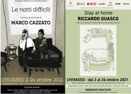 CHIVASSO. Due mostre personali di Marco Cazzato e Riccardo Guasco per il festival "I luoghi delle parole"