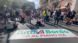 Roma. Manifestazione dei lavoratori di Aliatalia (VIDEO)